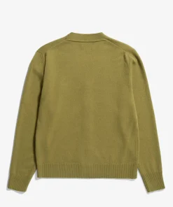 KNITWEAR^Norse Projects Norse Standard Merino Lambswool Cardigan Sitka Green