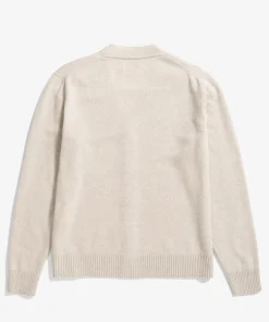 KNITWEAR^Norse Projects Norse Standard Merino Lambswool Cardigan Oatmeal