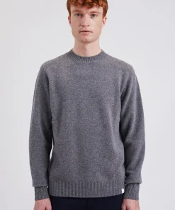 KNITWEAR^Norse Projects Norse Standard Merino Lambswool Sweater Grey Melange
