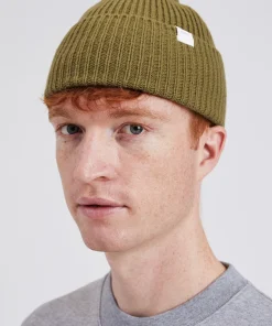 BEANIES^Norse Projects Norse Standard Merino Lambswool Beanie Sitka Green