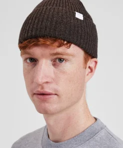 BEANIES^Norse Projects Norse Standard Merino Lambswool Beanie Heathland Brown