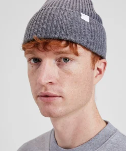 BEANIES^Norse Projects Norse Standard Merino Lambswool Beanie Grey Melange