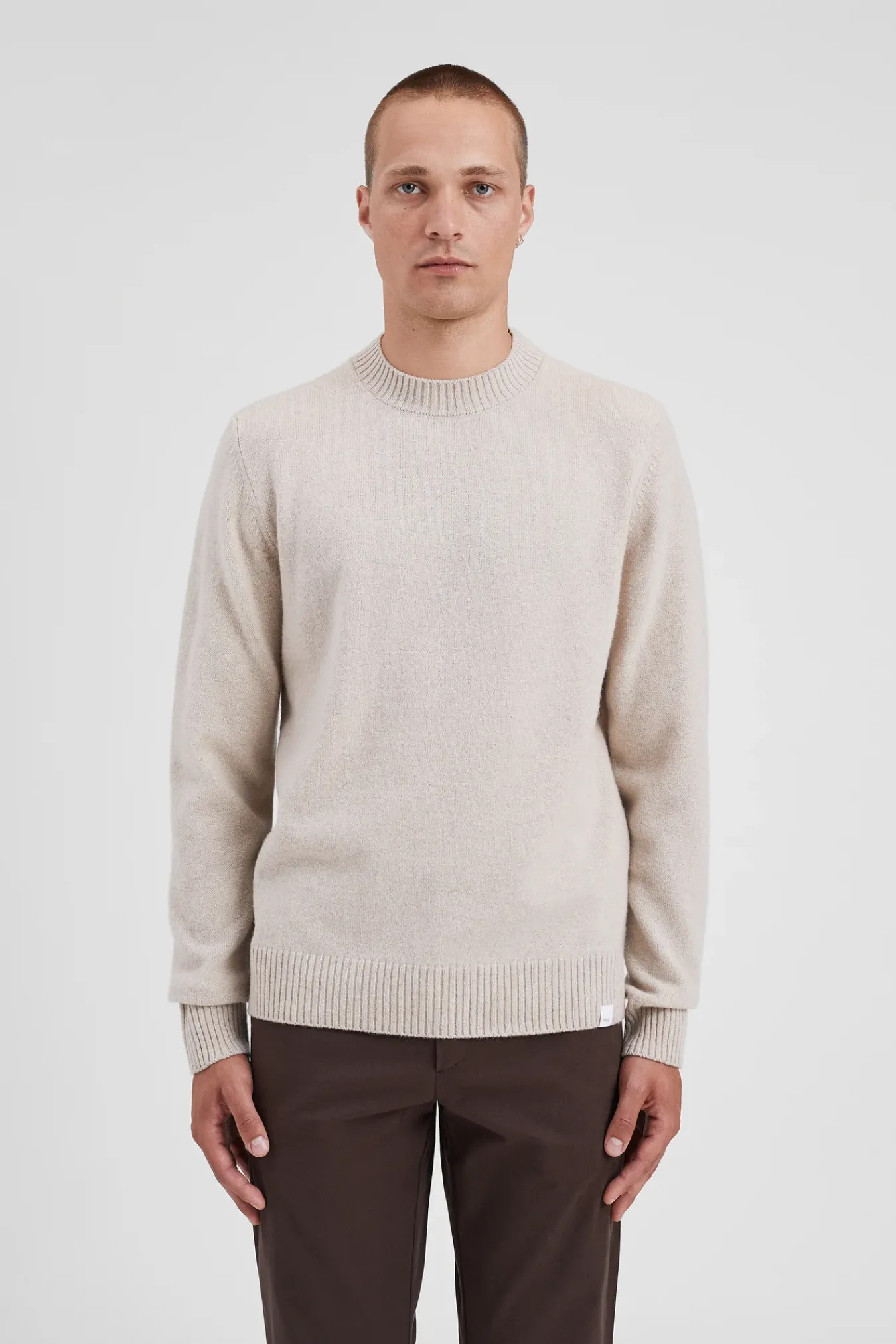 KNITWEAR^Norse Projects Norse Standard Merino Lambswool Sweater Oatmeal