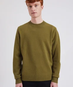 KNITWEAR^Norse Projects Norse Standard Merino Lambswool Sweater Sitka Green