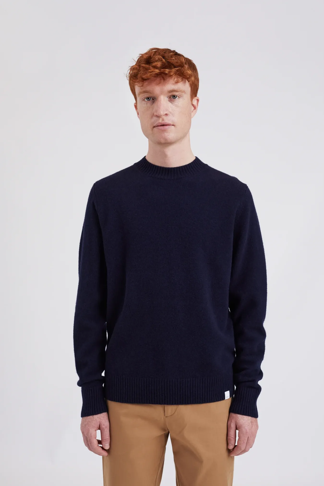 KNITWEAR^Norse Projects Norse Standard Merino Lambswool Sweater Dark Navy