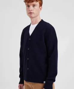 KNITWEAR^Norse Projects Norse Standard Merino Lambswool Cardigan Dark Navy