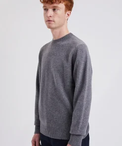 KNITWEAR^Norse Projects Norse Standard Merino Lambswool Sweater Grey Melange