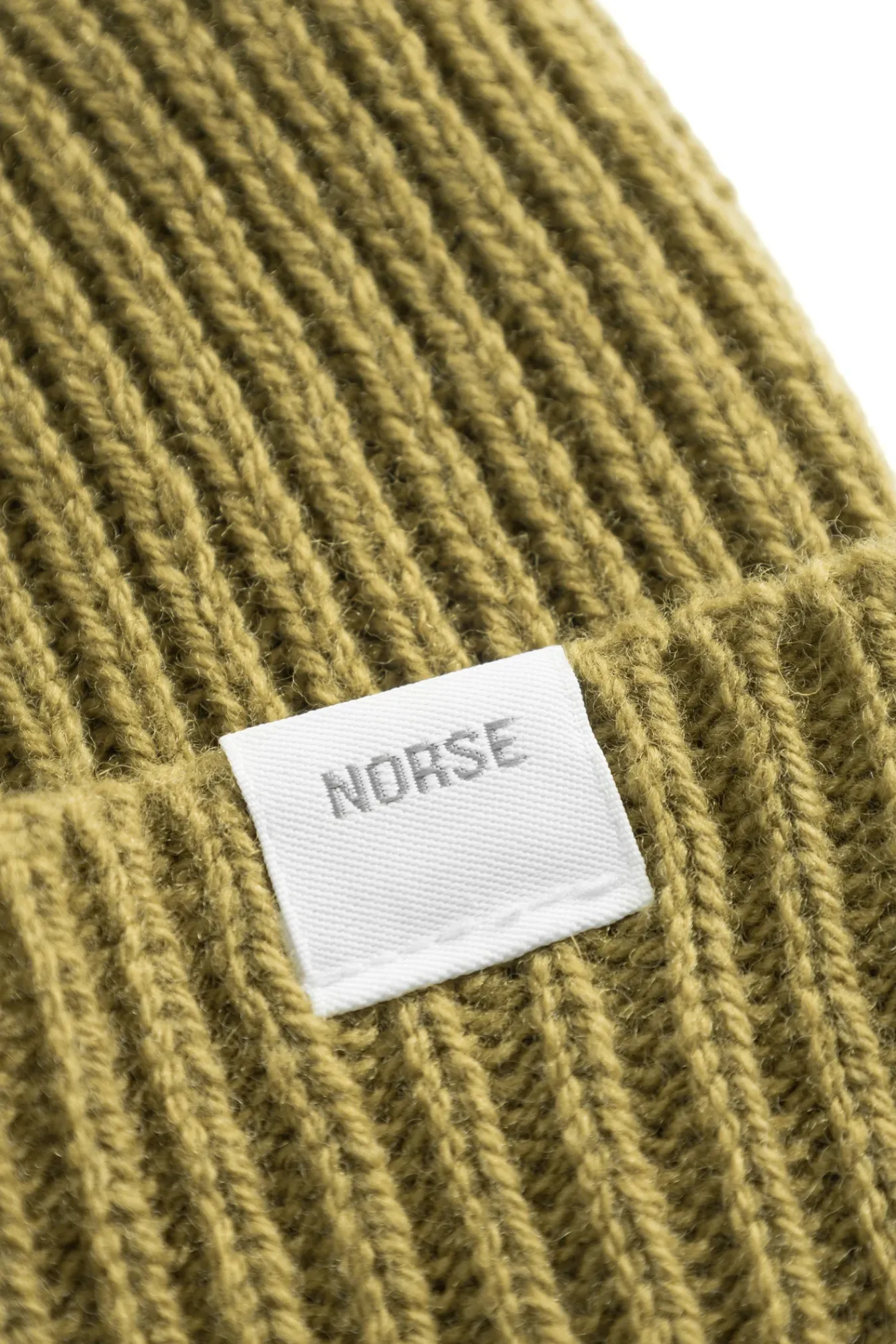 BEANIES^Norse Projects Norse Standard Merino Lambswool Beanie Sitka Green