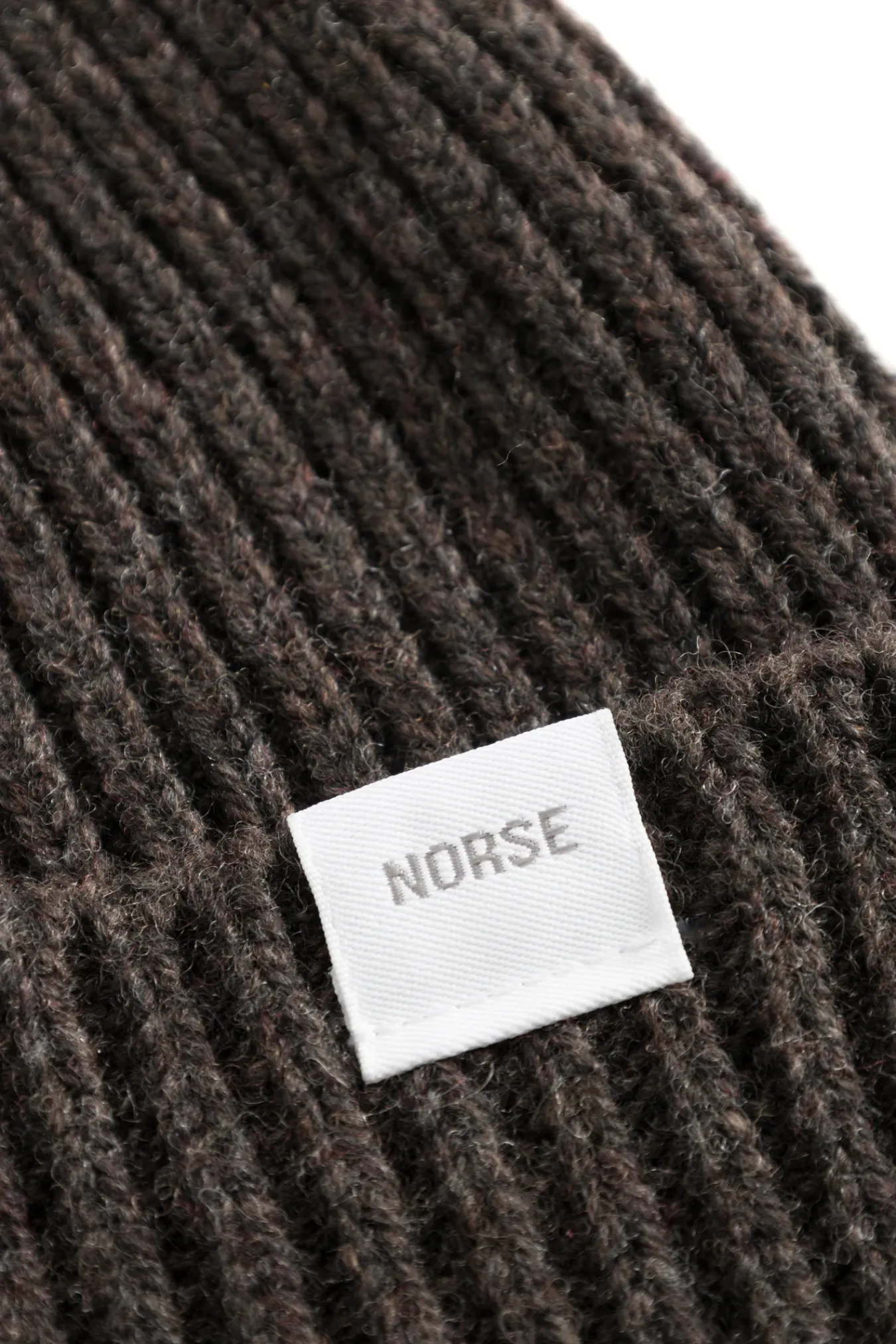 BEANIES^Norse Projects Norse Standard Merino Lambswool Beanie Heathland Brown