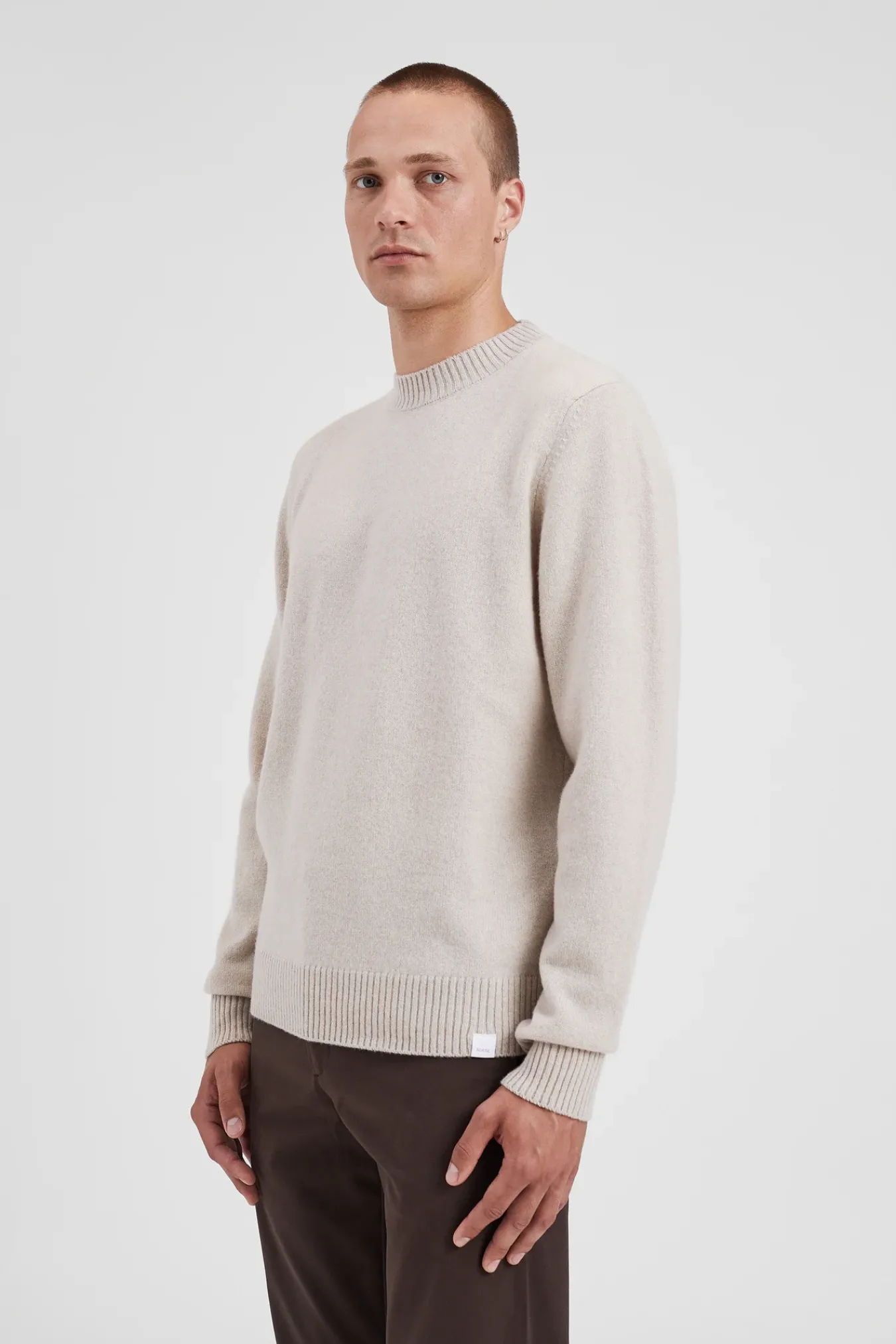 KNITWEAR^Norse Projects Norse Standard Merino Lambswool Sweater Oatmeal