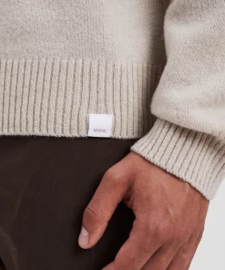 KNITWEAR^Norse Projects Norse Standard Merino Lambswool Polo Oatmeal