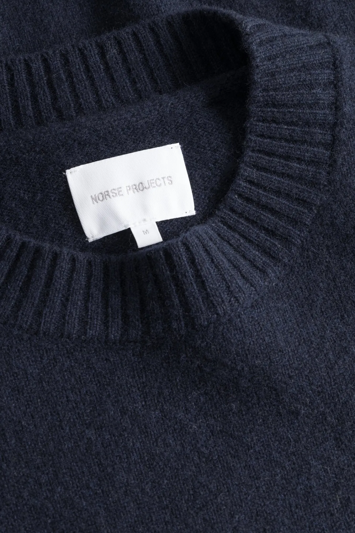 KNITWEAR^Norse Projects Norse Standard Merino Lambswool Sweater Dark Navy