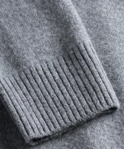 KNITWEAR^Norse Projects Norse Standard Merino Lambswool Polo Grey Melange