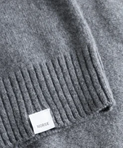 KNITWEAR^Norse Projects Norse Standard Merino Lambswool Polo Grey Melange