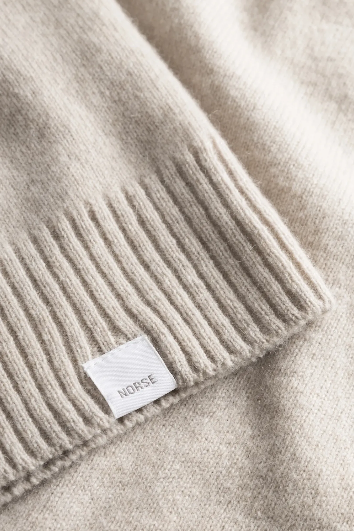 KNITWEAR^Norse Projects Norse Standard Merino Lambswool Polo Oatmeal