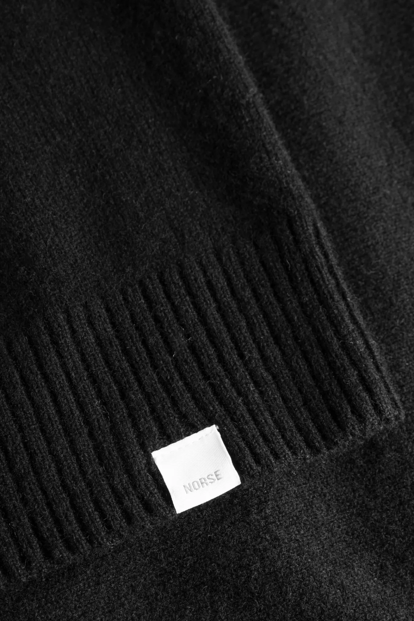 KNITWEAR^Norse Projects Norse Standard Merino Lambswool Polo Black