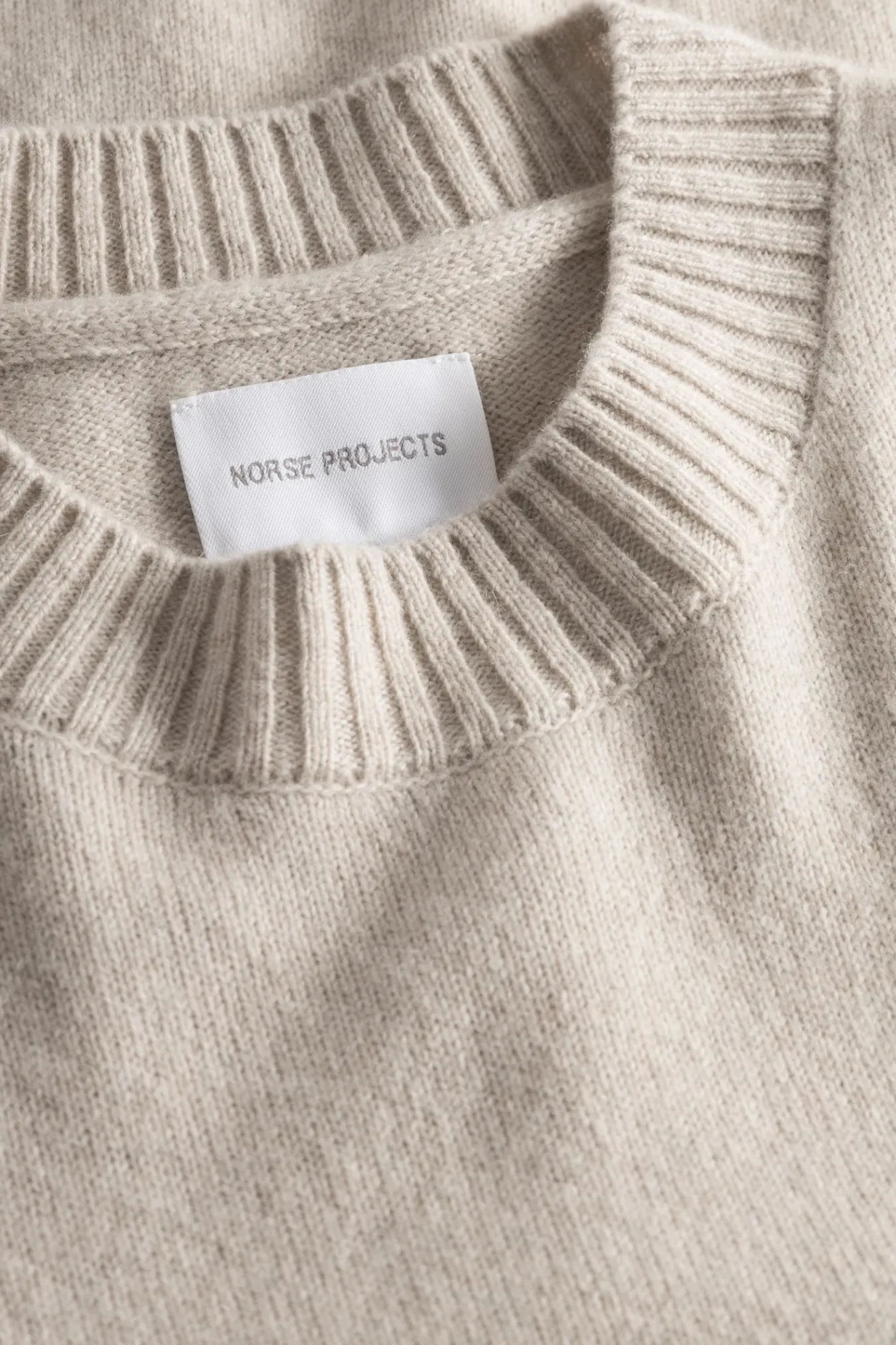 KNITWEAR^Norse Projects Norse Standard Merino Lambswool Sweater Oatmeal