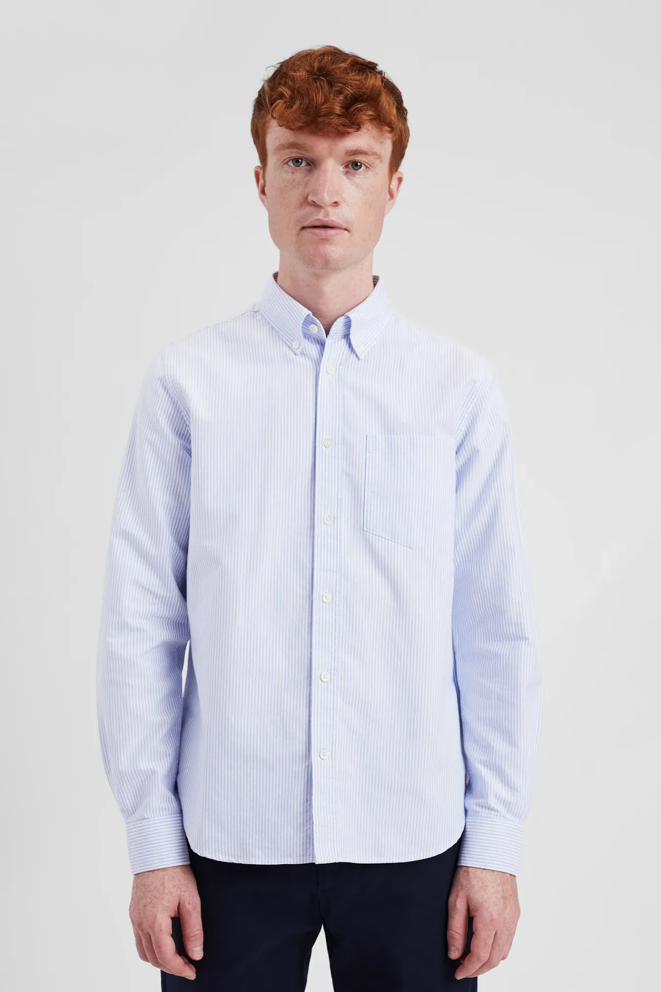 SHIRTING^Norse Projects Norse Standard Oxford BD Shirt Pale Blue Stripe