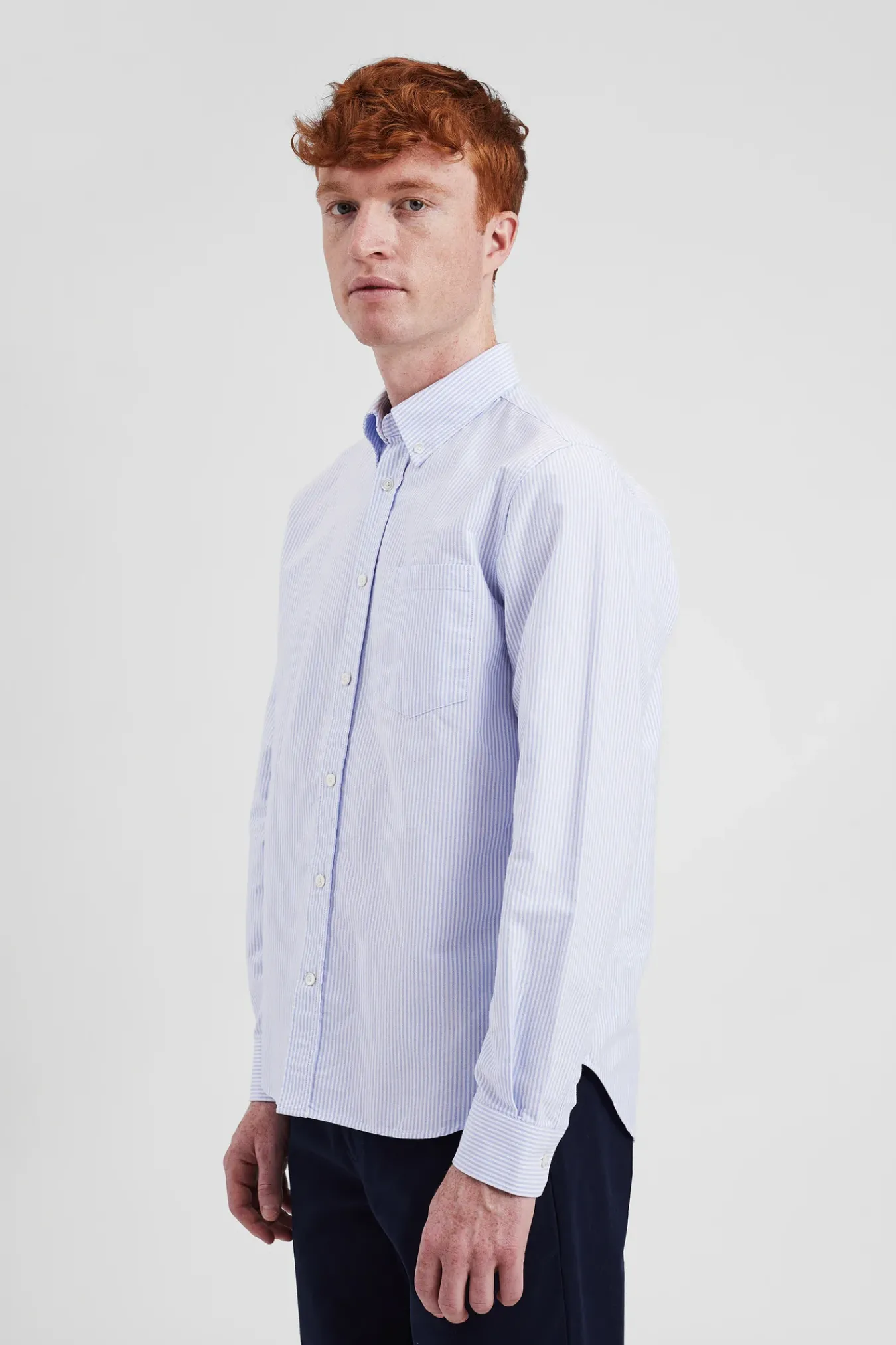 SHIRTING^Norse Projects Norse Standard Oxford BD Shirt Pale Blue Stripe