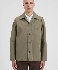 OVERSHIRTS^Norse Projects Norse Standard Twill Overshirt Sediment Green