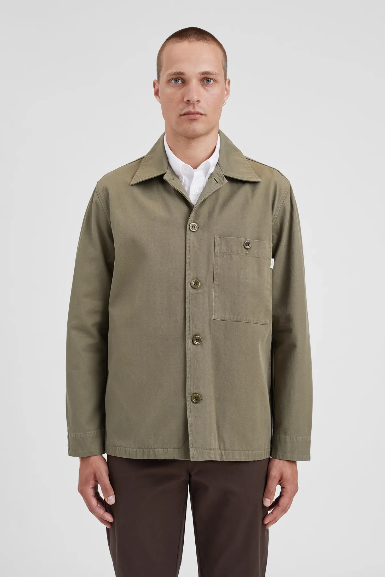 OVERSHIRTS^Norse Projects Norse Standard Twill Overshirt Sediment Green