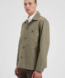 OVERSHIRTS^Norse Projects Norse Standard Twill Overshirt Sediment Green