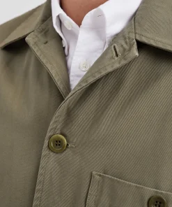 OVERSHIRTS^Norse Projects Norse Standard Twill Overshirt Sediment Green