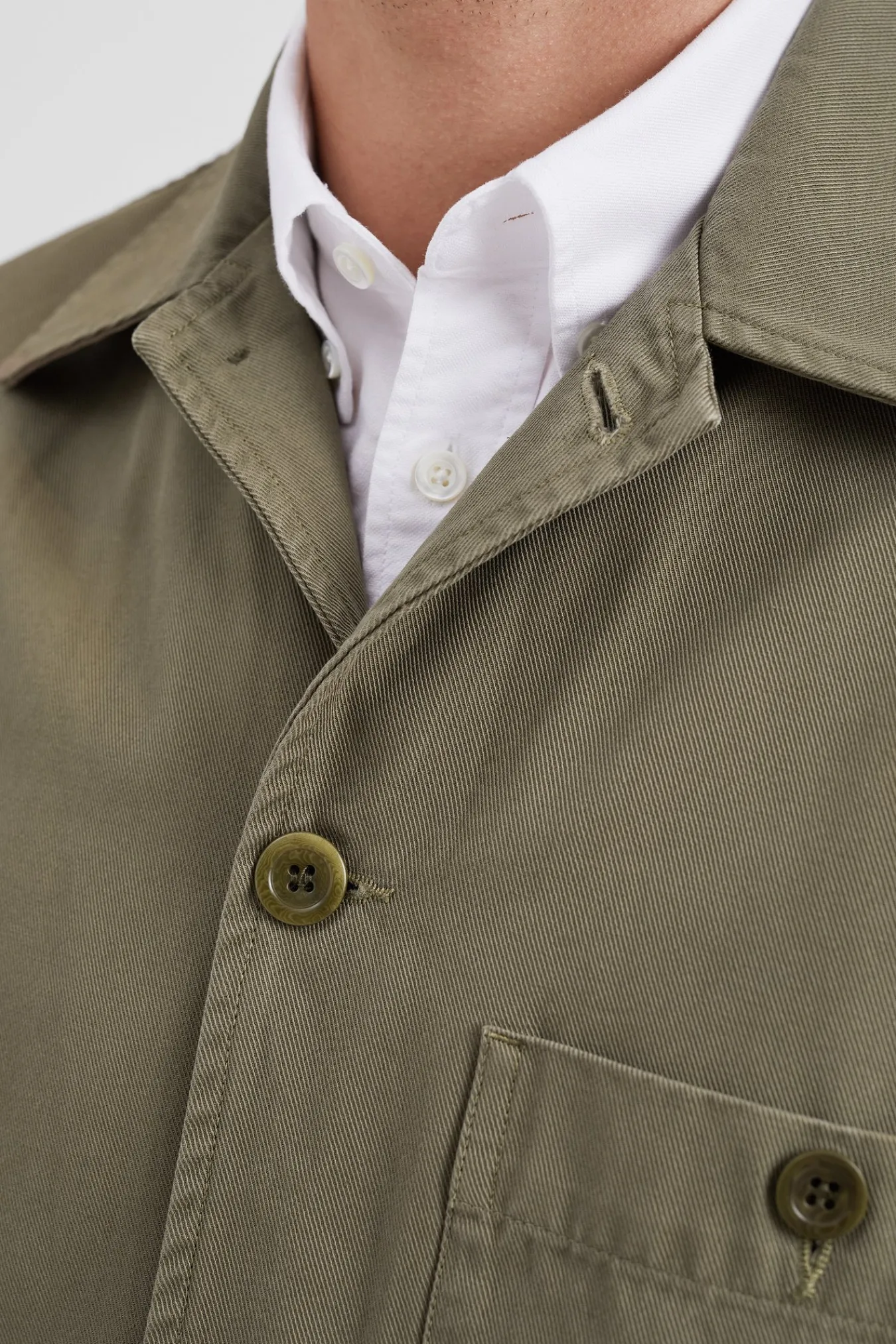 OVERSHIRTS^Norse Projects Norse Standard Twill Overshirt Sediment Green