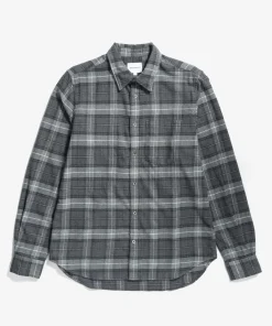 SHIRTING^Norse Projects Osvald Flannel Check Shirt Grey Melange