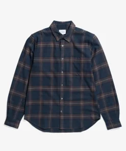 SHIRTING^Norse Projects Osvald Flannel Check Shirt Wine Red