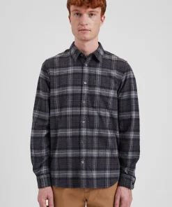 SHIRTING^Norse Projects Osvald Flannel Check Shirt Grey Melange