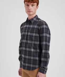 SHIRTING^Norse Projects Osvald Flannel Check Shirt Grey Melange
