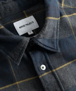 SHIRTING^Norse Projects Osvald Flannel Check Shirt Dark Navy