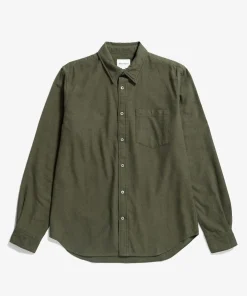 SHIRTING^Norse Projects Osvald Flannel Shirt Sitka Green