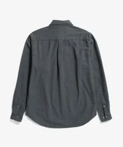 SHIRTING^Norse Projects Osvald Flannel Shirt Charcoal Melange