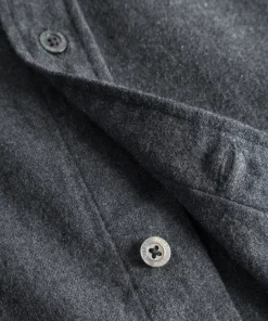 SHIRTING^Norse Projects Osvald Flannel Shirt Charcoal Melange