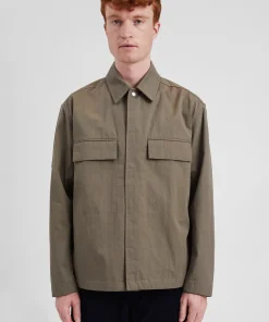 OVERSHIRTS^Norse Projects Pelle Fine Broken Twill Overshirt Sediment Green