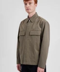 OVERSHIRTS^Norse Projects Pelle Fine Broken Twill Overshirt Sediment Green