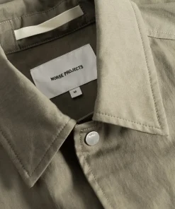 OVERSHIRTS^Norse Projects Pelle Fine Broken Twill Overshirt Sediment Green