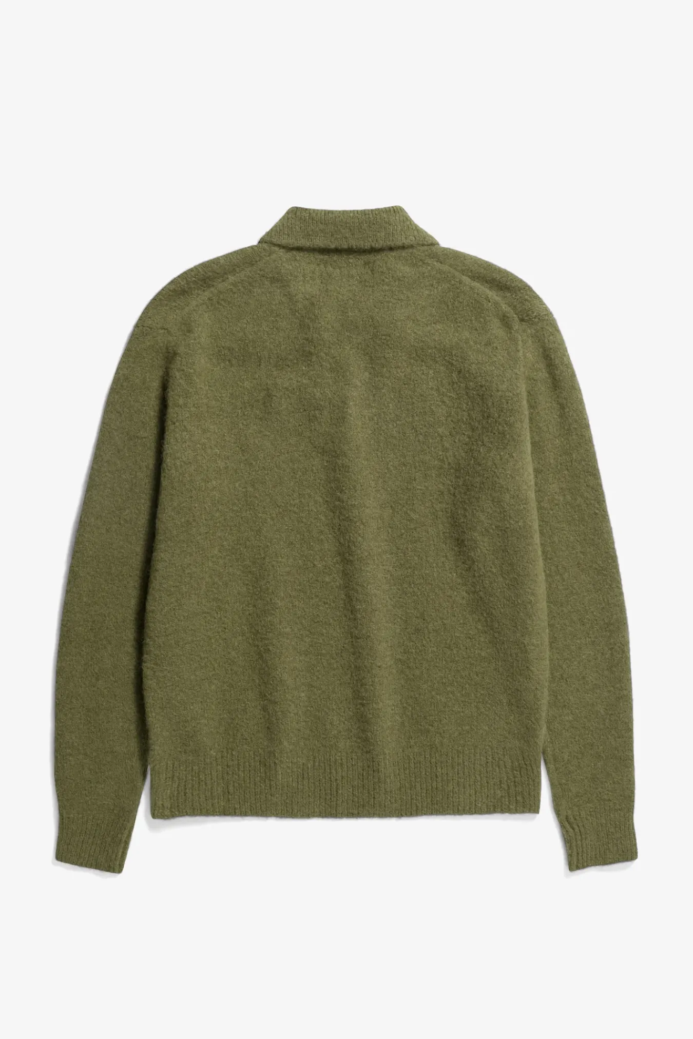 KNITWEAR^Norse Projects Rasmus Relaxed Brushed Polo Ivy Green