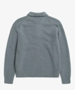 KNITWEAR^Norse Projects Rasmus Relaxed Brushed Polo Mouse Grey