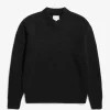 KNITWEAR^Norse Projects Rasmus Relaxed Brushed V-Neck Sweater Black