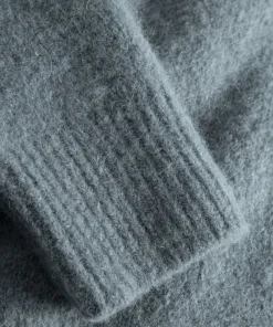 KNITWEAR^Norse Projects Rasmus Relaxed Brushed V-Neck Sweater Mouse Grey