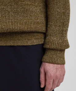 KNITWEAR^Norse Projects Roald Wool Cotton Rib Sweater Sitka Green