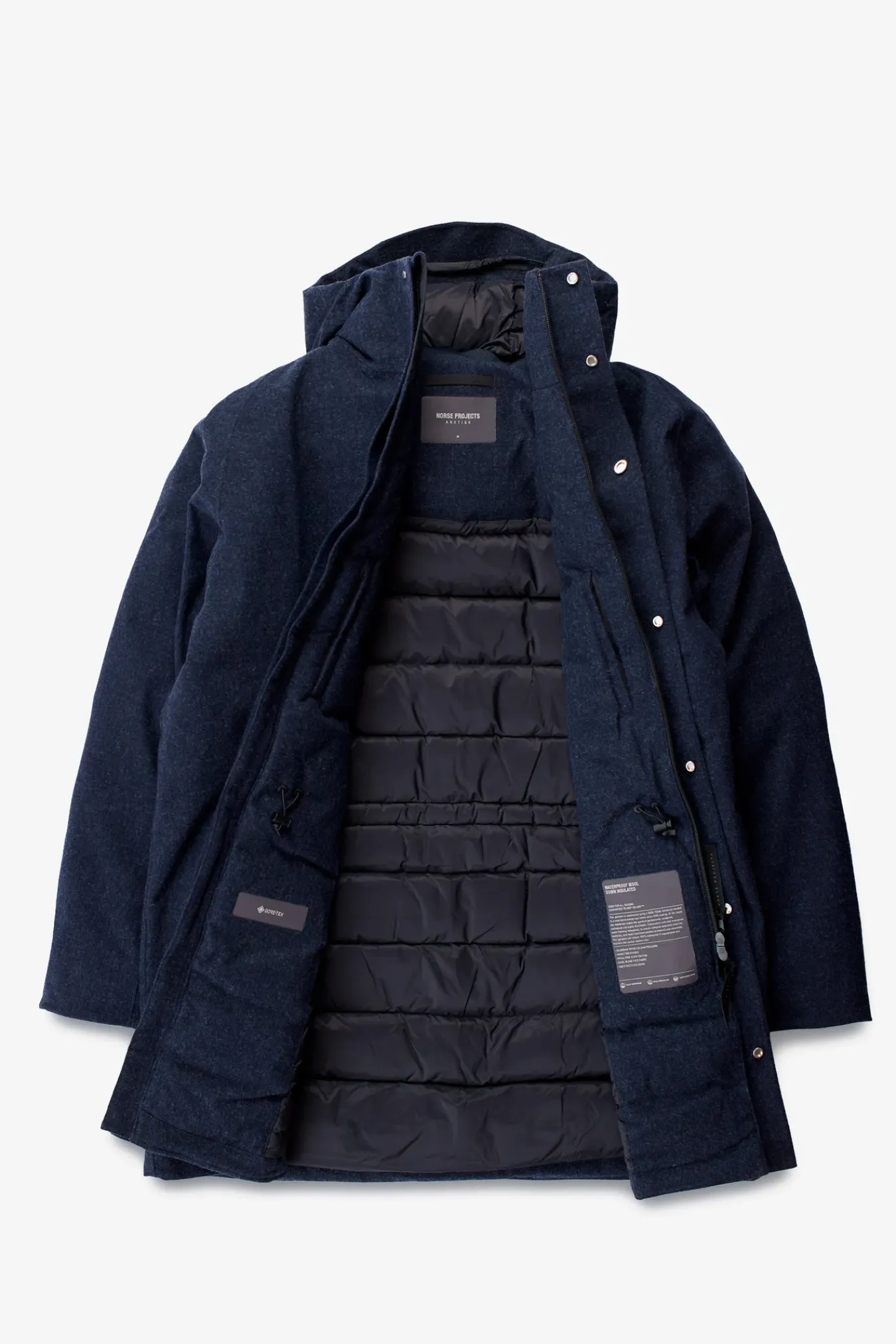 OUTERWEAR^Norse Projects Rokkvi 6.0 Gore-Tex Wool Down Jacket Dark Navy