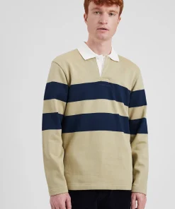 SWEATSHIRTS^Norse Projects Ruben Brushed Stripe LS Polo Elm
