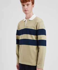 SWEATSHIRTS^Norse Projects Ruben Brushed Stripe LS Polo Elm