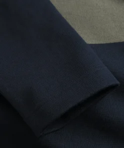 SWEATSHIRTS^Norse Projects Ruben Brushed Stripe LS Polo Dark Navy