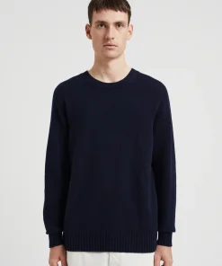 KNITWEAR^Norse Projects Sigfred Cashmere Sweater Dark Navy