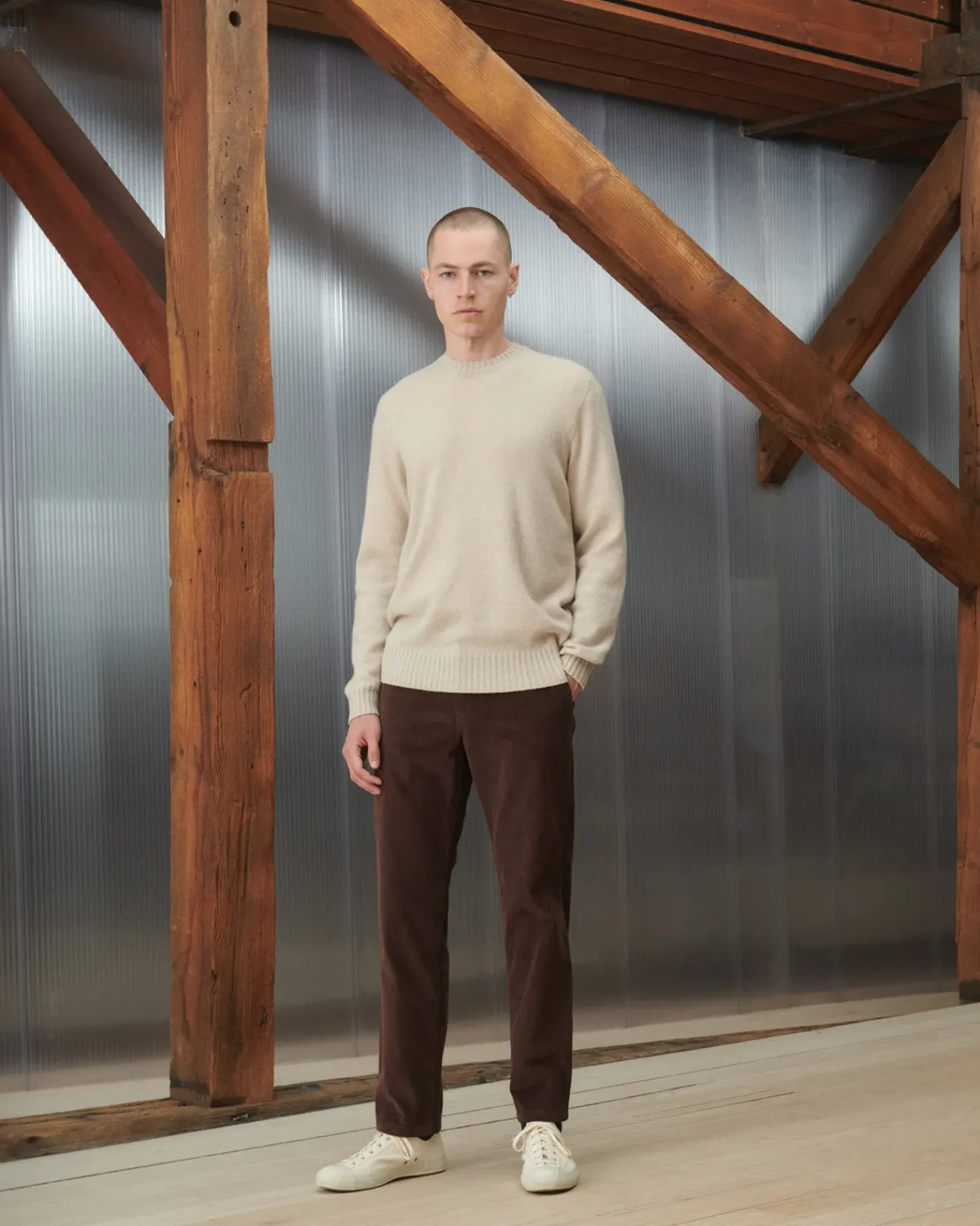 KNITWEAR^Norse Projects Sigfred Cashmere Sweater Ecru